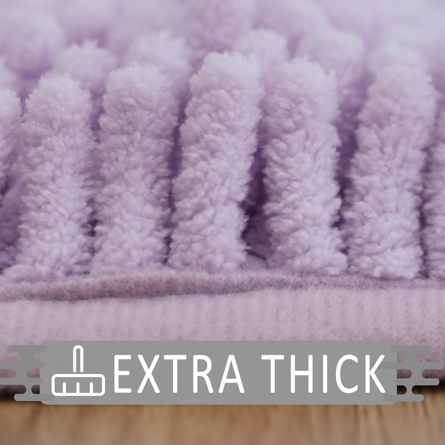 Bathroom Rugs 32x20,Super Absorbent Soft,Thick,Machine Washable Chenille Bath Mat,Non Slip Toilet Floor Rug,Bath Mats for Bathroom Floor, Home Decor Accessories,Lavender Purple