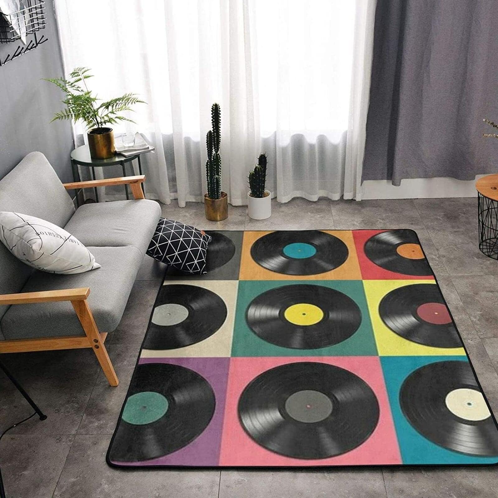 Nordic Modern Pink and White Marble Carpet for Living Room, Area Rugs 8x10ft, Boho Creative Rose Gold Geometric Library Rug, Soft Flannel with Anti-Slip Backing for Bedroom Room Boy Girl Room