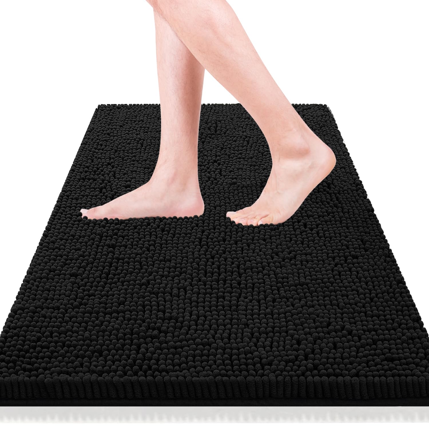 Bathroom Rugs 32x20,Super Absorbent Soft,Thick,Machine Washable Chenille Bath Mat,Non Slip Toilet Floor Rug,Bath Mats for Bathroom Floor, Home Decor Accessories,Lavender Purple