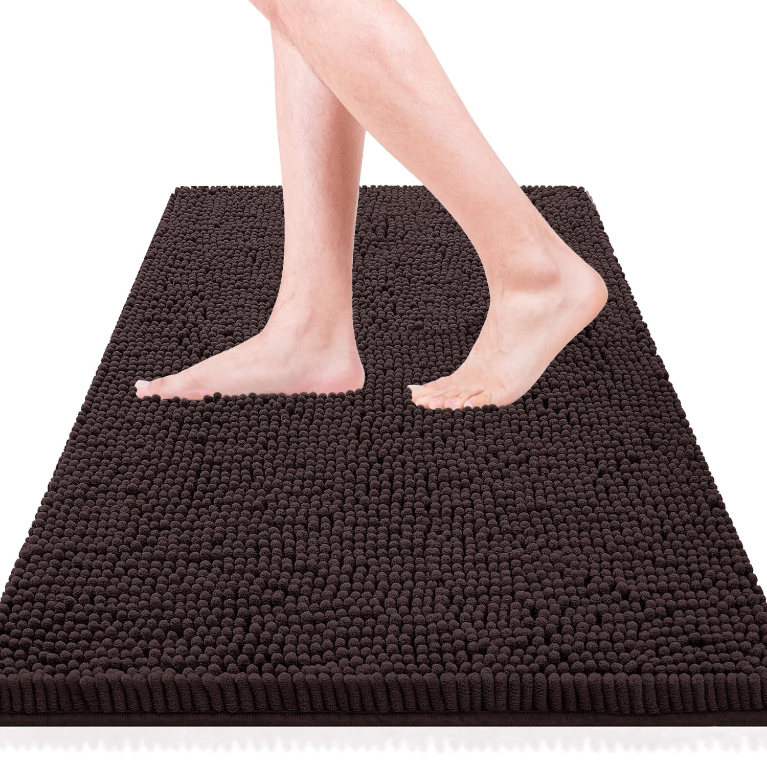 Bathroom Rugs 32x20,Super Absorbent Soft,Thick,Machine Washable Chenille Bath Mat,Non Slip Toilet Floor Rug,Bath Mats for Bathroom Floor, Home Decor Accessories,Lavender Purple