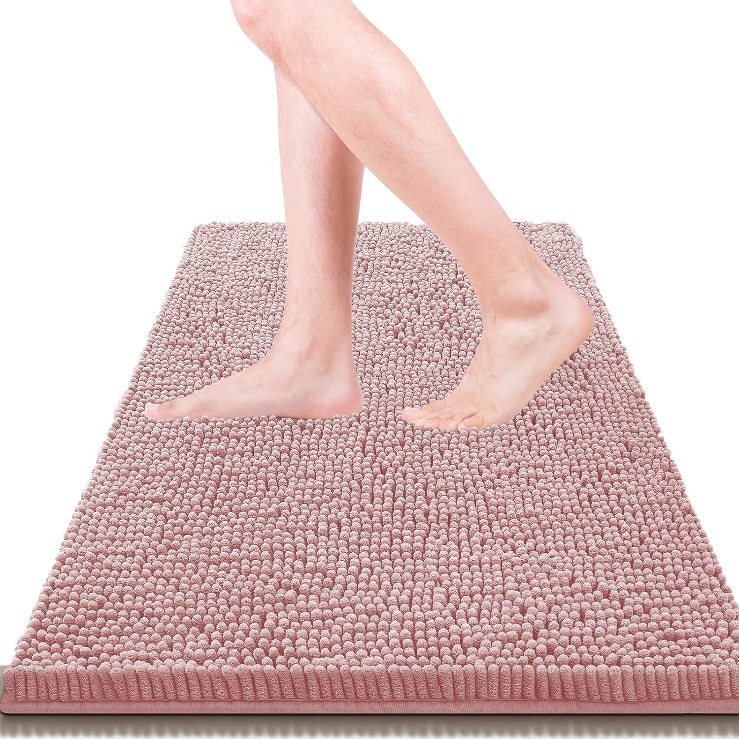 Bathroom Rugs 32x20,Super Absorbent Soft,Thick,Machine Washable Chenille Bath Mat,Non Slip Toilet Floor Rug,Bath Mats for Bathroom Floor, Home Decor Accessories,Lavender Purple