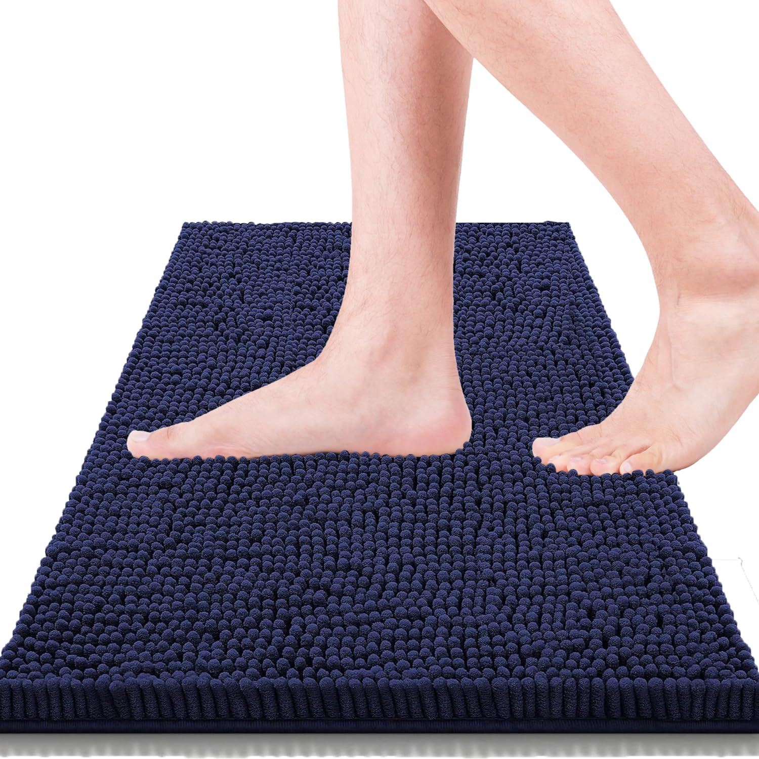 Bathroom Rugs 32x20,Super Absorbent Soft,Thick,Machine Washable Chenille Bath Mat,Non Slip Toilet Floor Rug,Bath Mats for Bathroom Floor, Home Decor Accessories,Lavender Purple