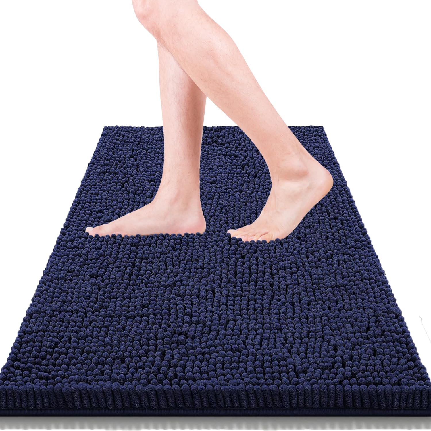 Bathroom Rugs 32x20,Super Absorbent Soft,Thick,Machine Washable Chenille Bath Mat,Non Slip Toilet Floor Rug,Bath Mats for Bathroom Floor, Home Decor Accessories,Lavender Purple