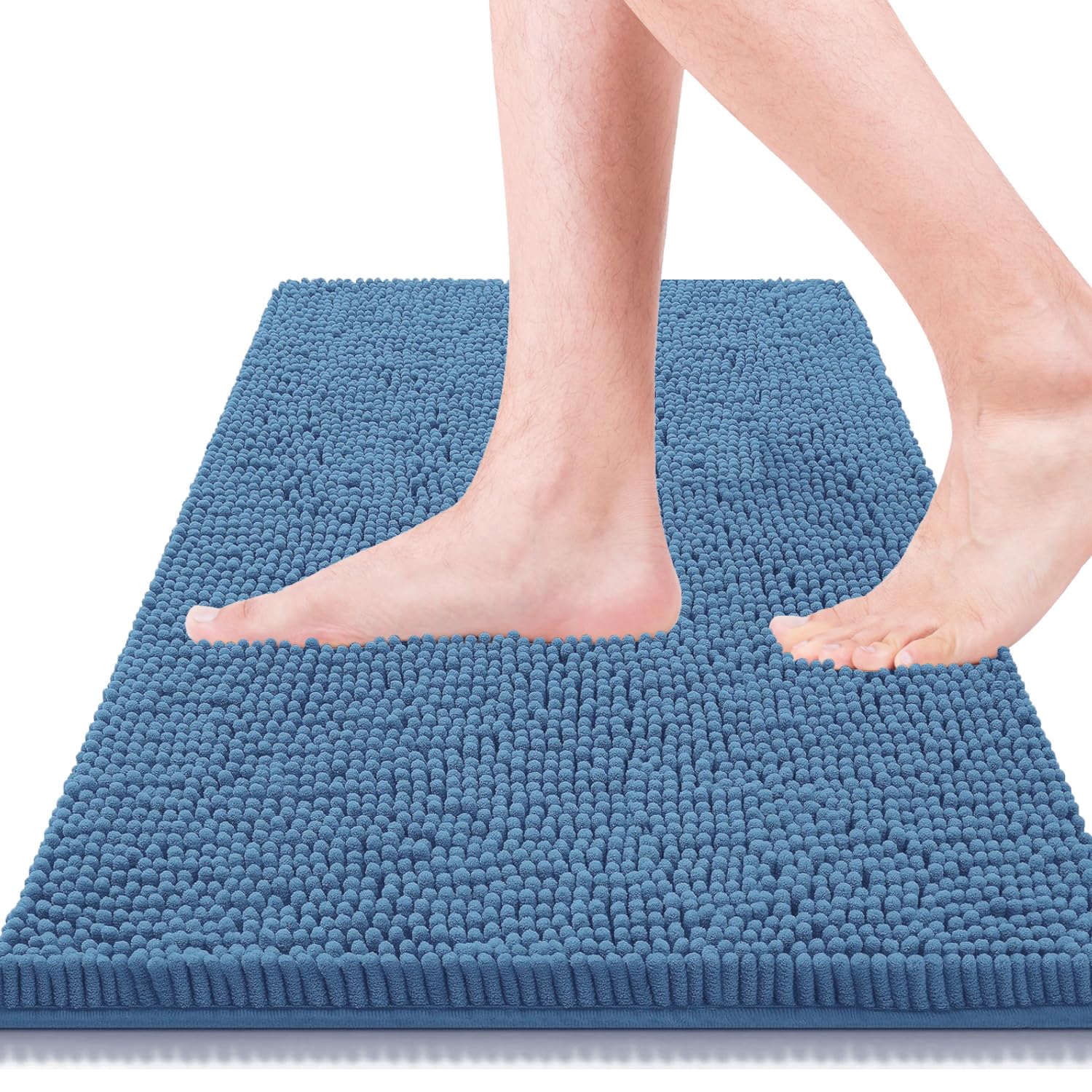 Bathroom Rugs 32x20,Super Absorbent Soft,Thick,Machine Washable Chenille Bath Mat,Non Slip Toilet Floor Rug,Bath Mats for Bathroom Floor, Home Decor Accessories,Lavender Purple