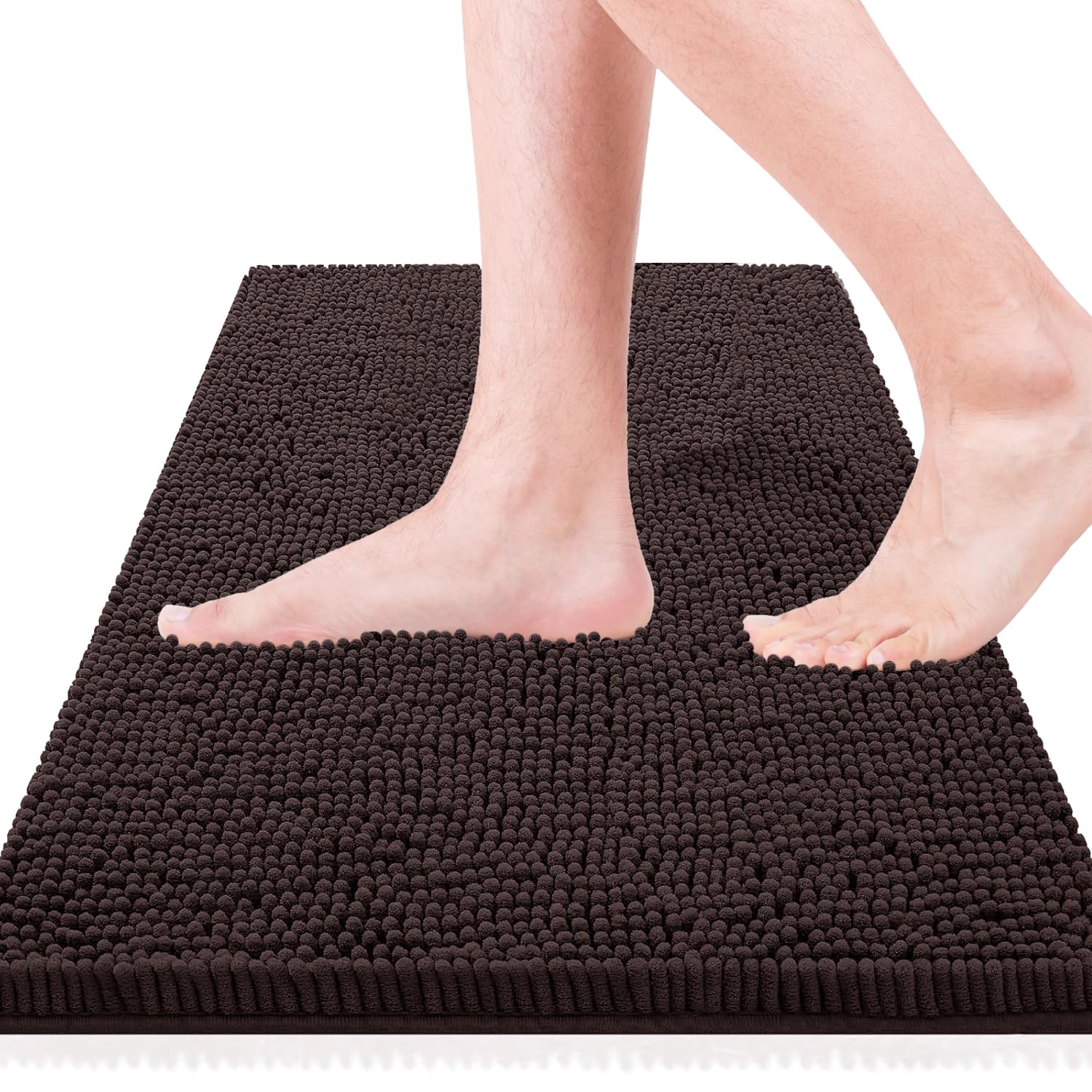 Bathroom Rugs 32x20,Super Absorbent Soft,Thick,Machine Washable Chenille Bath Mat,Non Slip Toilet Floor Rug,Bath Mats for Bathroom Floor, Home Decor Accessories,Lavender Purple