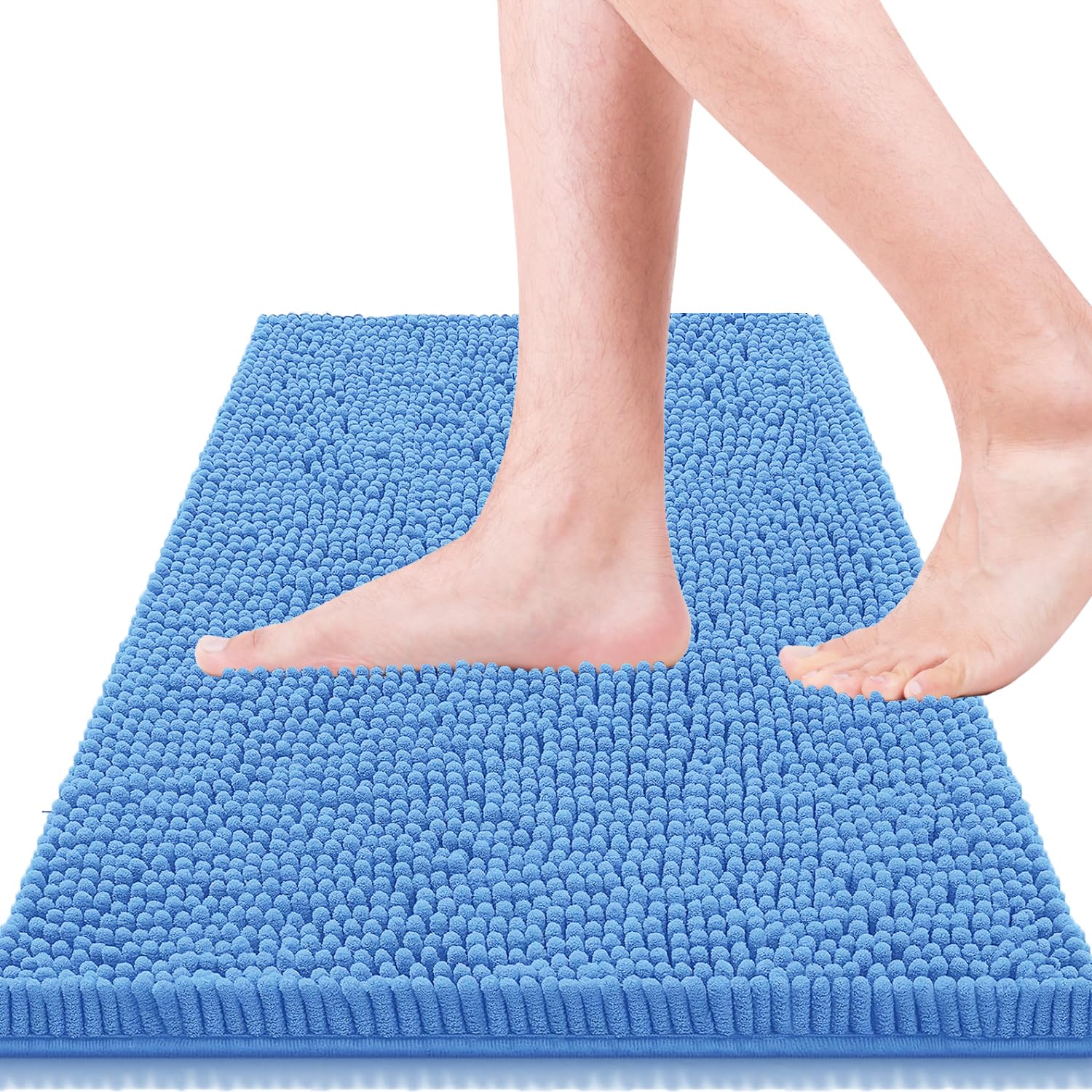 Bathroom Rugs 32x20,Super Absorbent Soft,Thick,Machine Washable Chenille Bath Mat,Non Slip Toilet Floor Rug,Bath Mats for Bathroom Floor, Home Decor Accessories,Lavender Purple