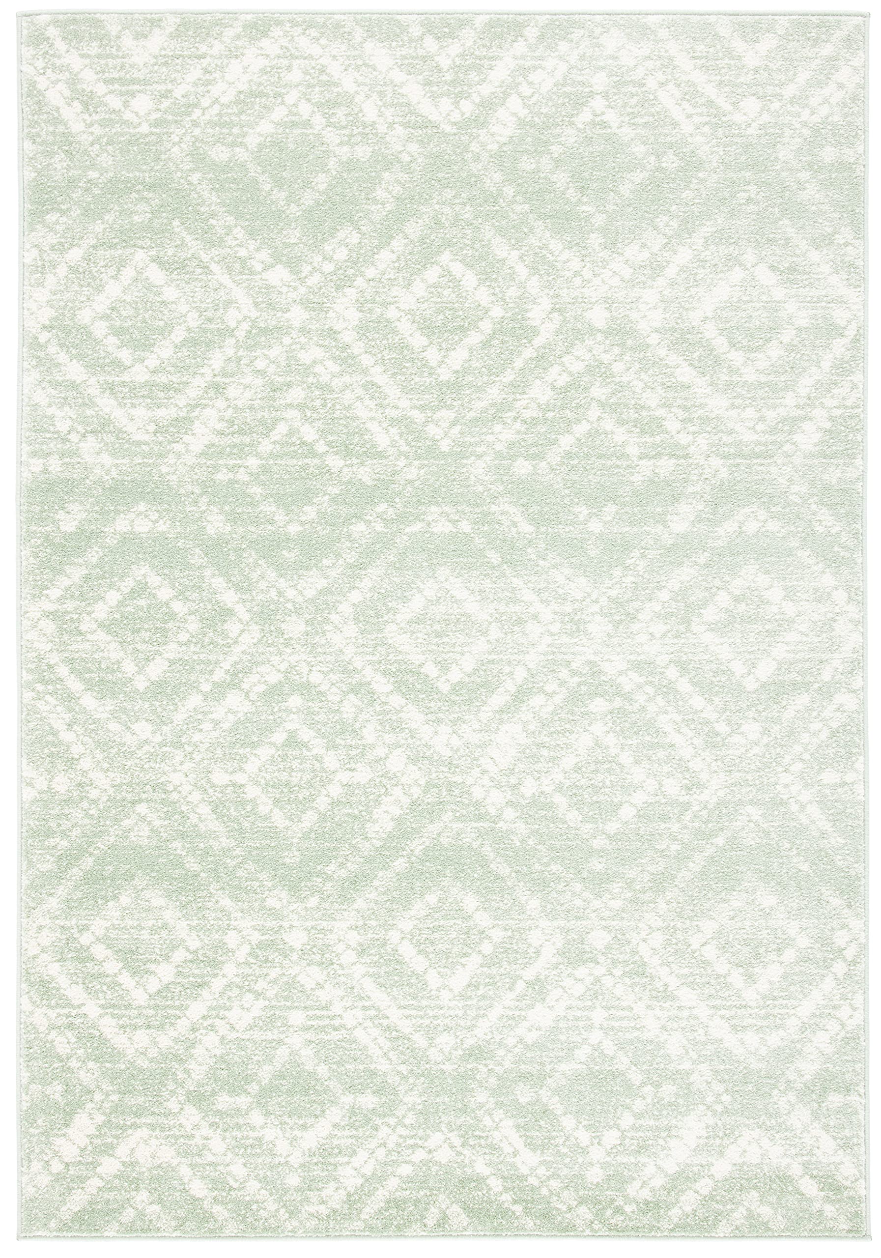 SAFAVIEH Area Rug 8x10 - Adirondack Collection - Large - Light Grey & Grey, Geometric Trellis Pattern, Non-Shedding & Easy Cleaning, Ideal for Living Room, Bedroom, Office, Dining Space (ADR131C)
