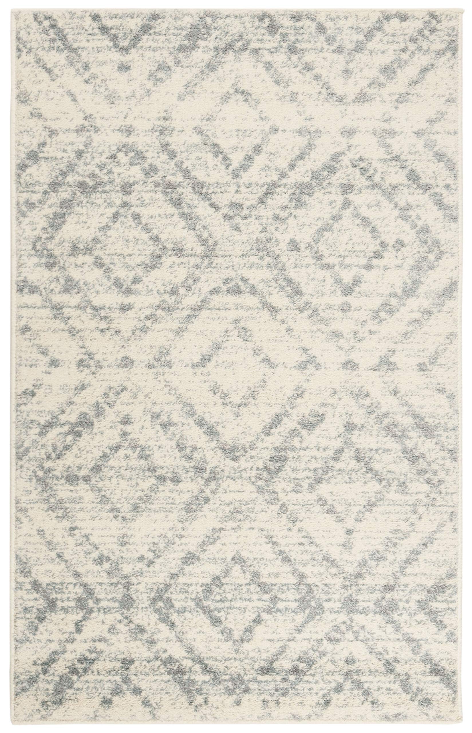 SAFAVIEH Area Rug 8x10 - Adirondack Collection - Large - Light Grey & Grey, Geometric Trellis Pattern, Non-Shedding & Easy Cleaning, Ideal for Living Room, Bedroom, Office, Dining Space (ADR131C)