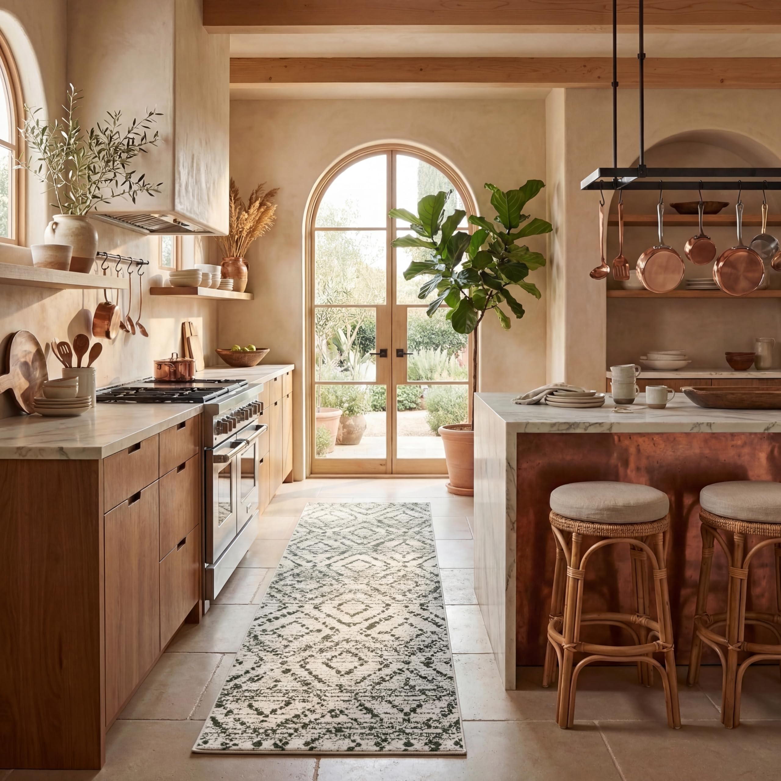 SAFAVIEH Area Rug 8x10 - Adirondack Collection - Large - Light Grey & Grey, Geometric Trellis Pattern, Non-Shedding & Easy Cleaning, Ideal for Living Room, Bedroom, Office, Dining Space (ADR131C)