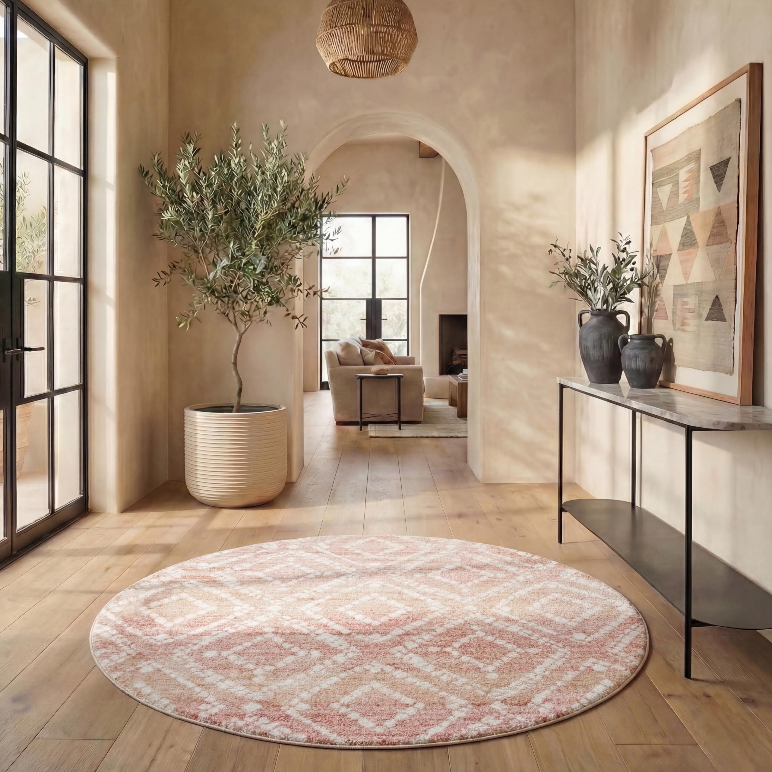 SAFAVIEH Area Rug 8x10 - Adirondack Collection - Large - Light Grey & Grey, Geometric Trellis Pattern, Non-Shedding & Easy Cleaning, Ideal for Living Room, Bedroom, Office, Dining Space (ADR131C)