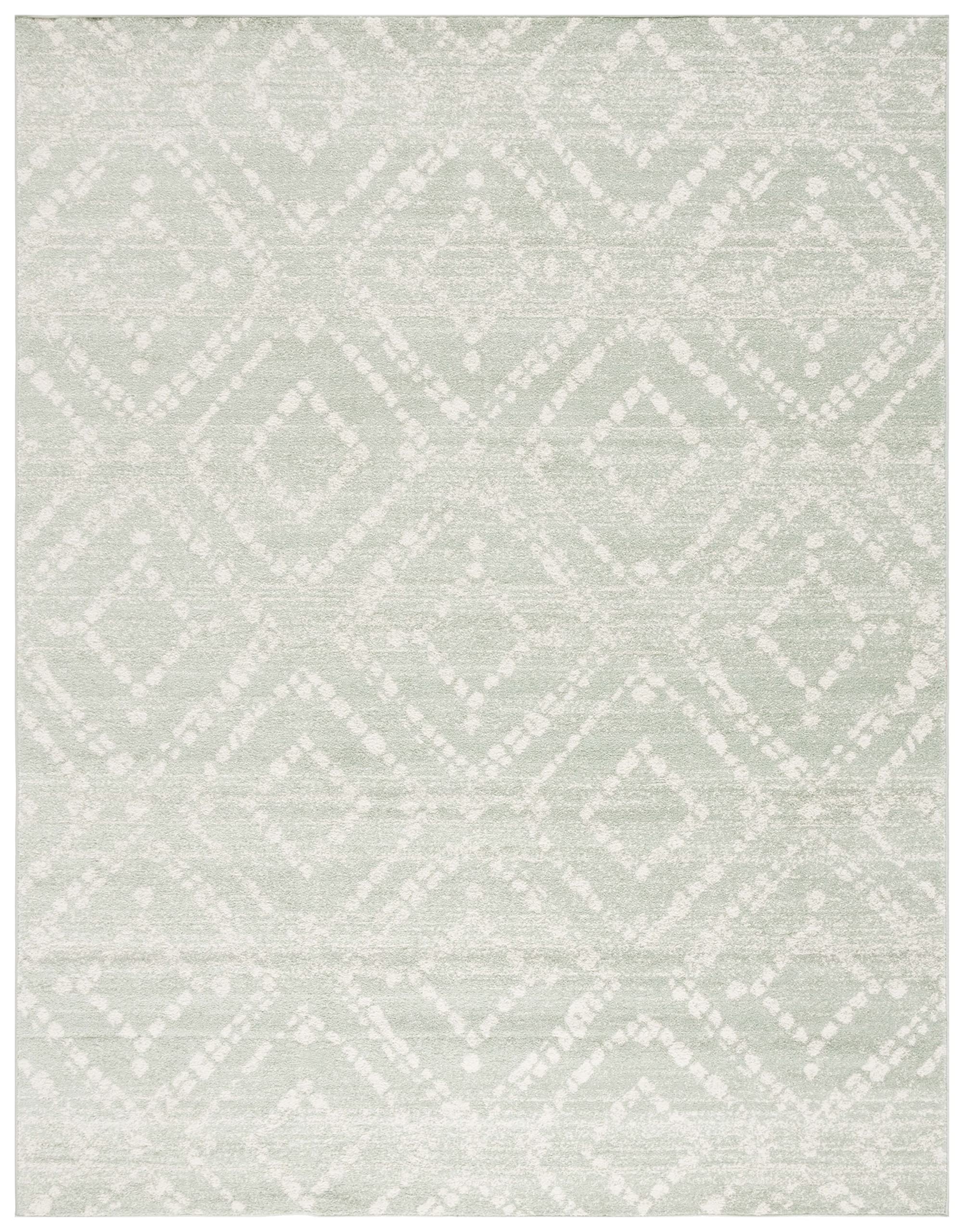 SAFAVIEH Area Rug 8x10 - Adirondack Collection - Large - Light Grey & Grey, Geometric Trellis Pattern, Non-Shedding & Easy Cleaning, Ideal for Living Room, Bedroom, Office, Dining Space (ADR131C)