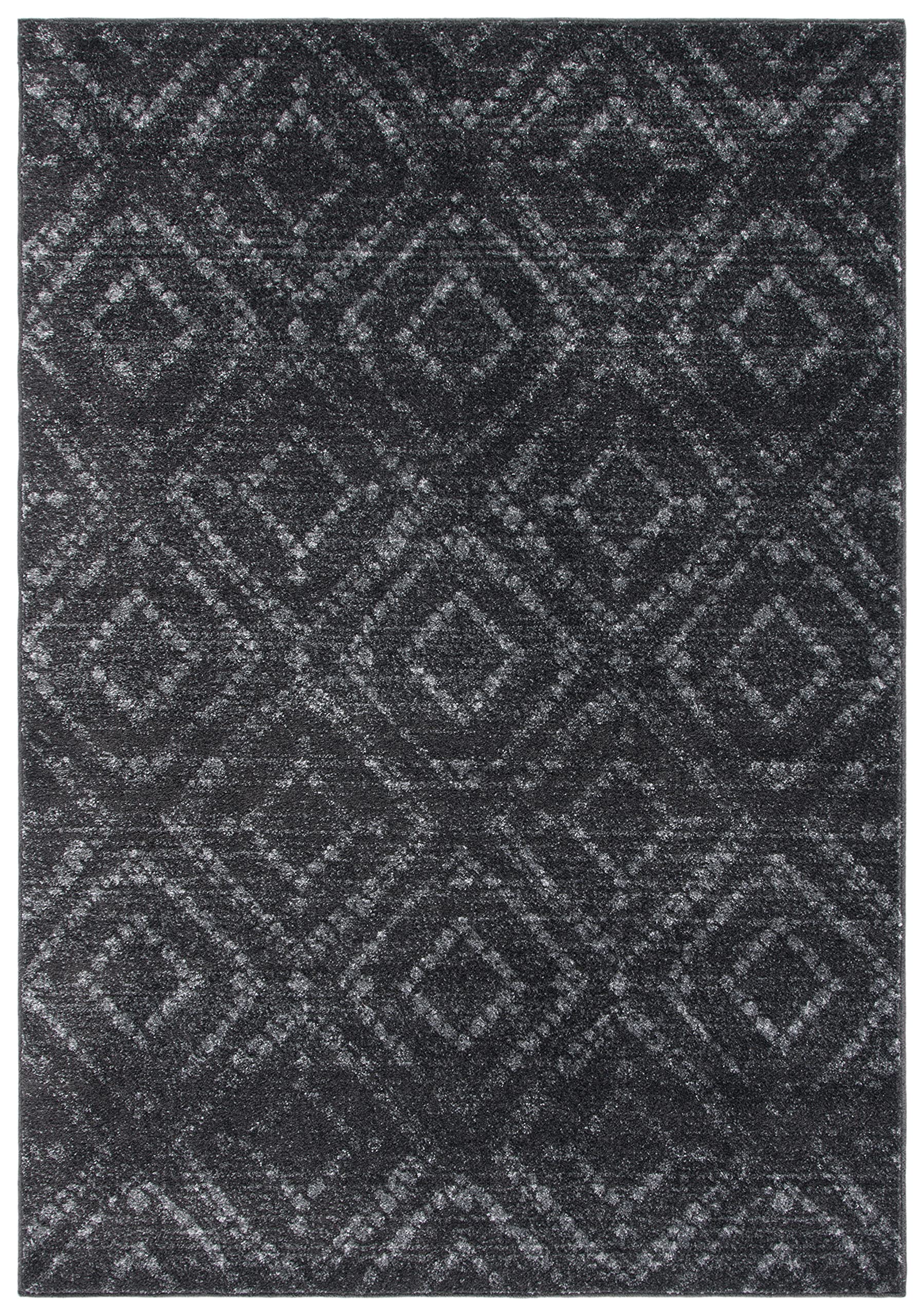 SAFAVIEH Area Rug 8x10 - Adirondack Collection - Large - Light Grey & Grey, Geometric Trellis Pattern, Non-Shedding & Easy Cleaning, Ideal for Living Room, Bedroom, Office, Dining Space (ADR131C)