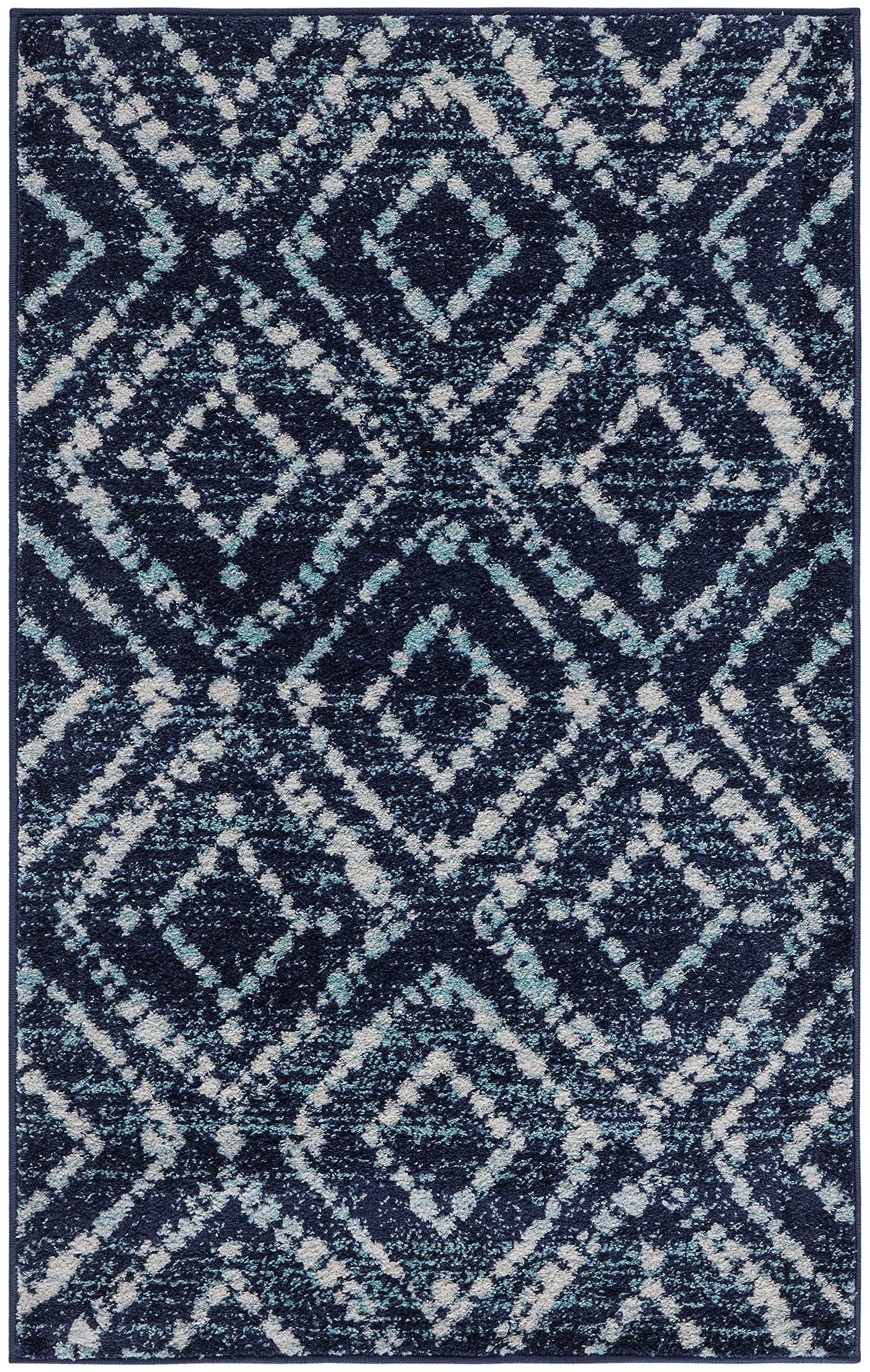 SAFAVIEH Area Rug 8x10 - Adirondack Collection - Large - Light Grey & Grey, Geometric Trellis Pattern, Non-Shedding & Easy Cleaning, Ideal for Living Room, Bedroom, Office, Dining Space (ADR131C)